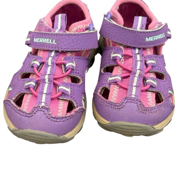 Merrell Hydro H2O Girls Purple Pink Hook Loop Hiking Sandal Size 6M - Picture 4 of 8